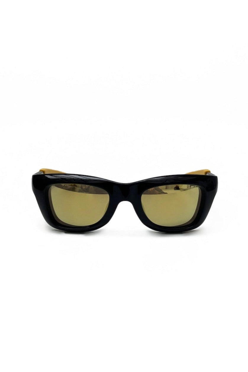 Vintage Chocolate and Yellow Sunglasses