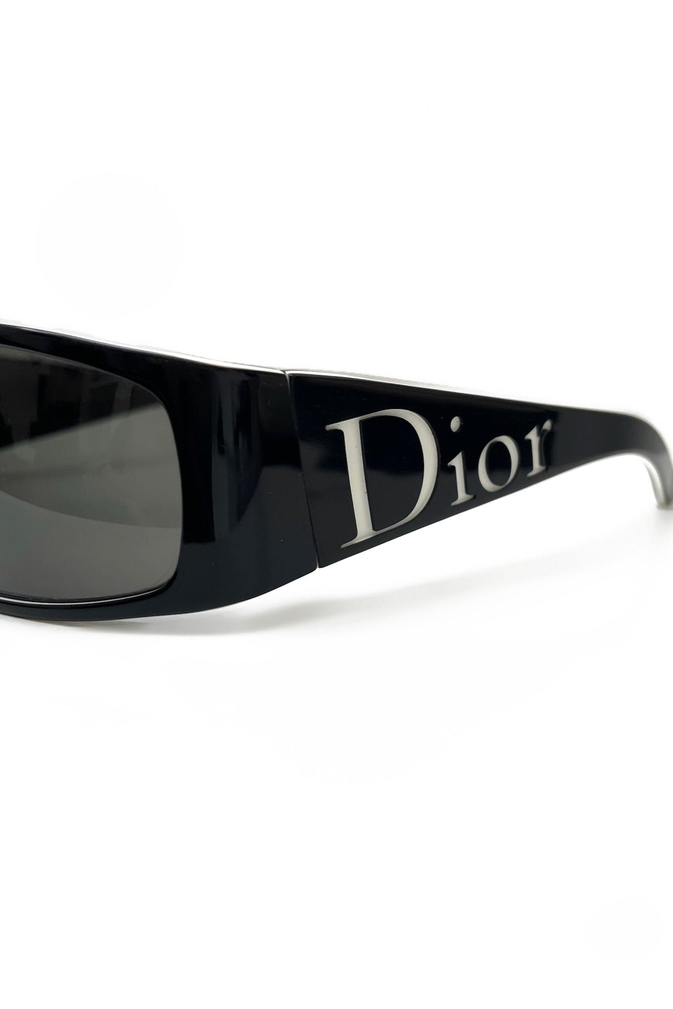 Vintage Black and White Spell Out Sunglasses