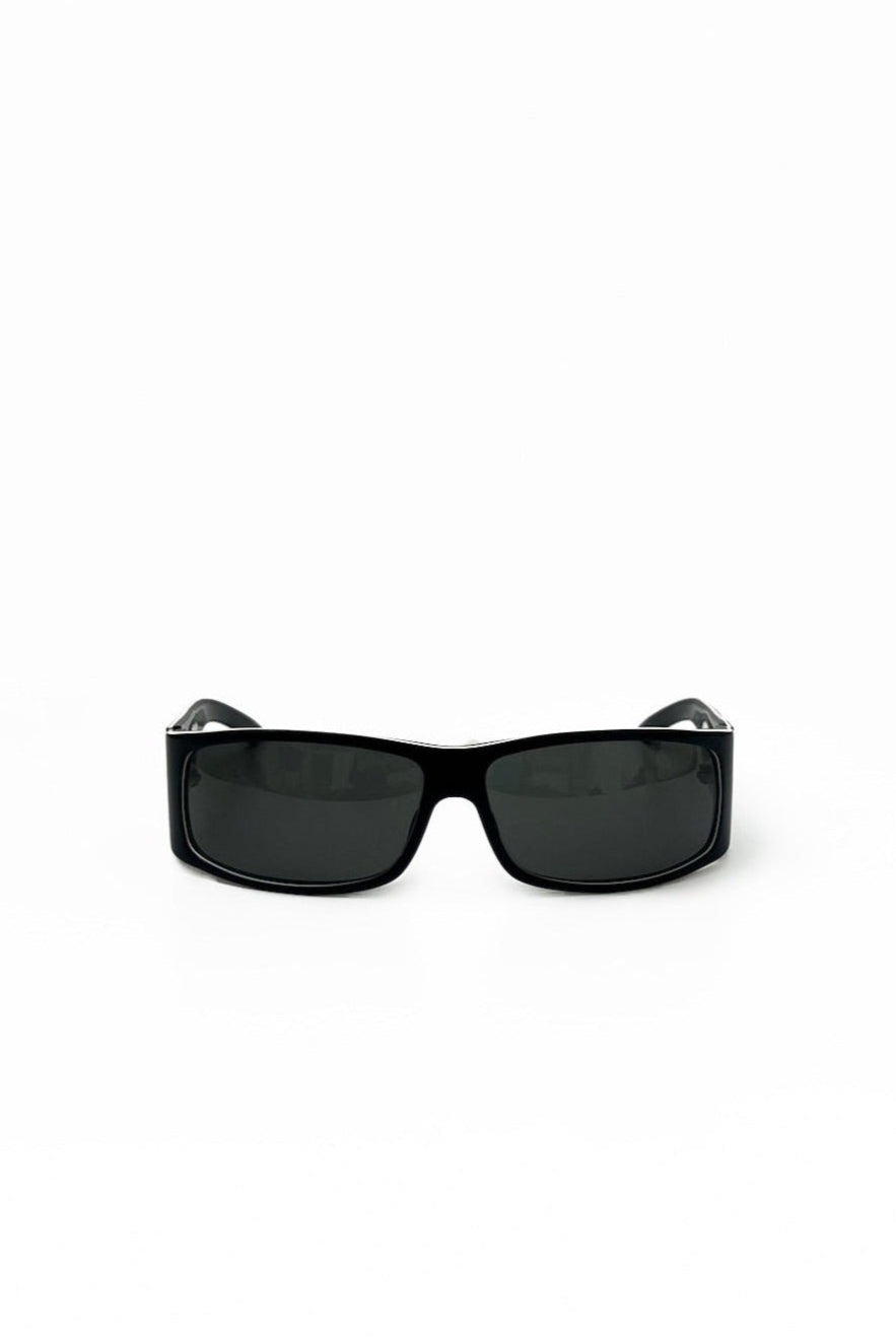 Vintage Black and White Spell Out Sunglasses