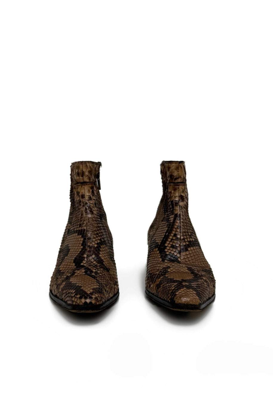 Vintage Brown Python Boots 37.5
