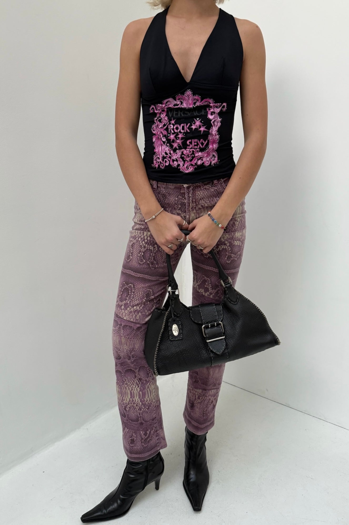 Vintage Purple Snake Pants