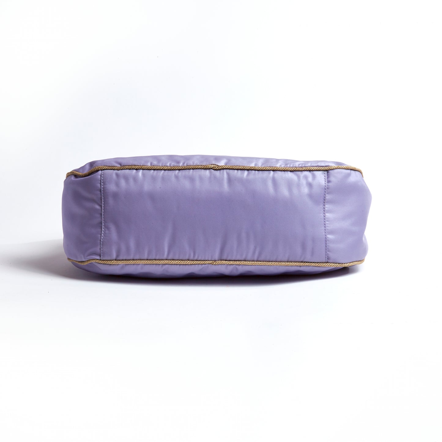 Vintage Prada Lilac Tessuto Embroidered Logo Shoulder Bag