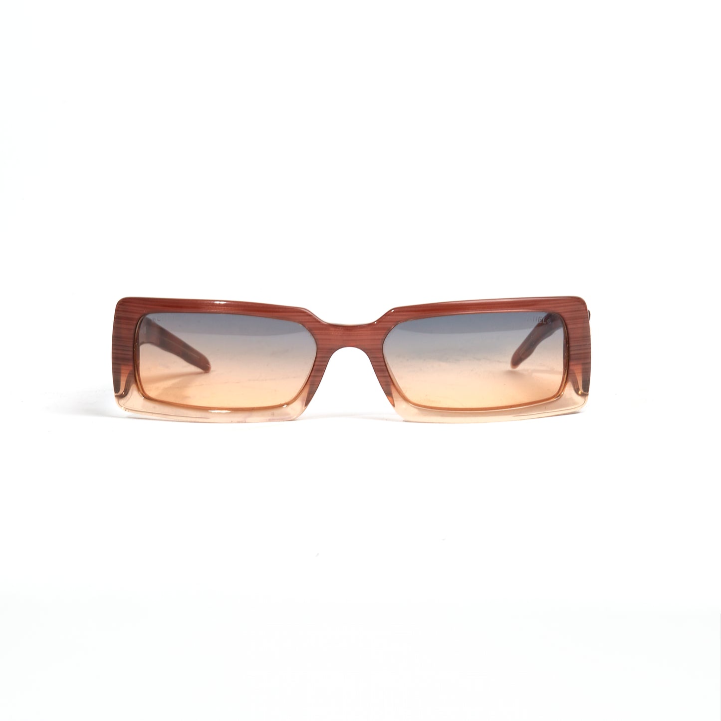 Vintage Chanel Quilted Arms Strass CC Brown Sunglasses