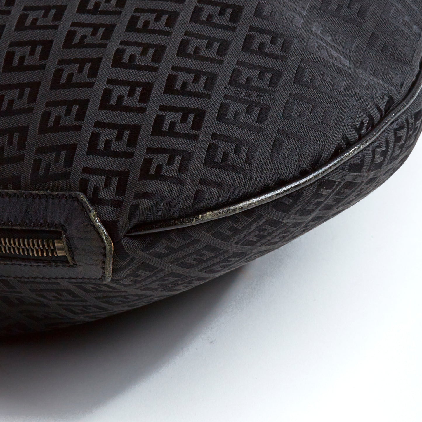 Vintage Fendi Black Zucca Oyster Bag