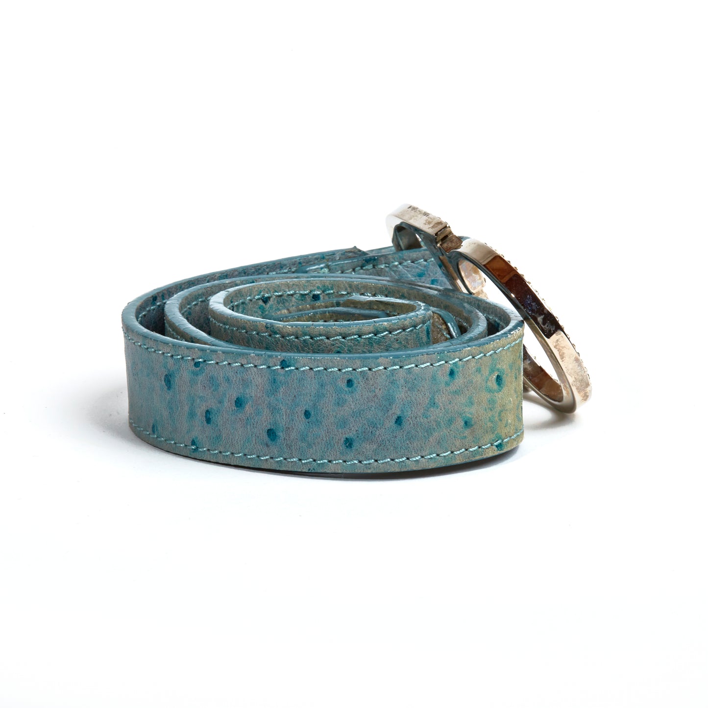 Vintage Dior Oistritch Strass Logo Belt