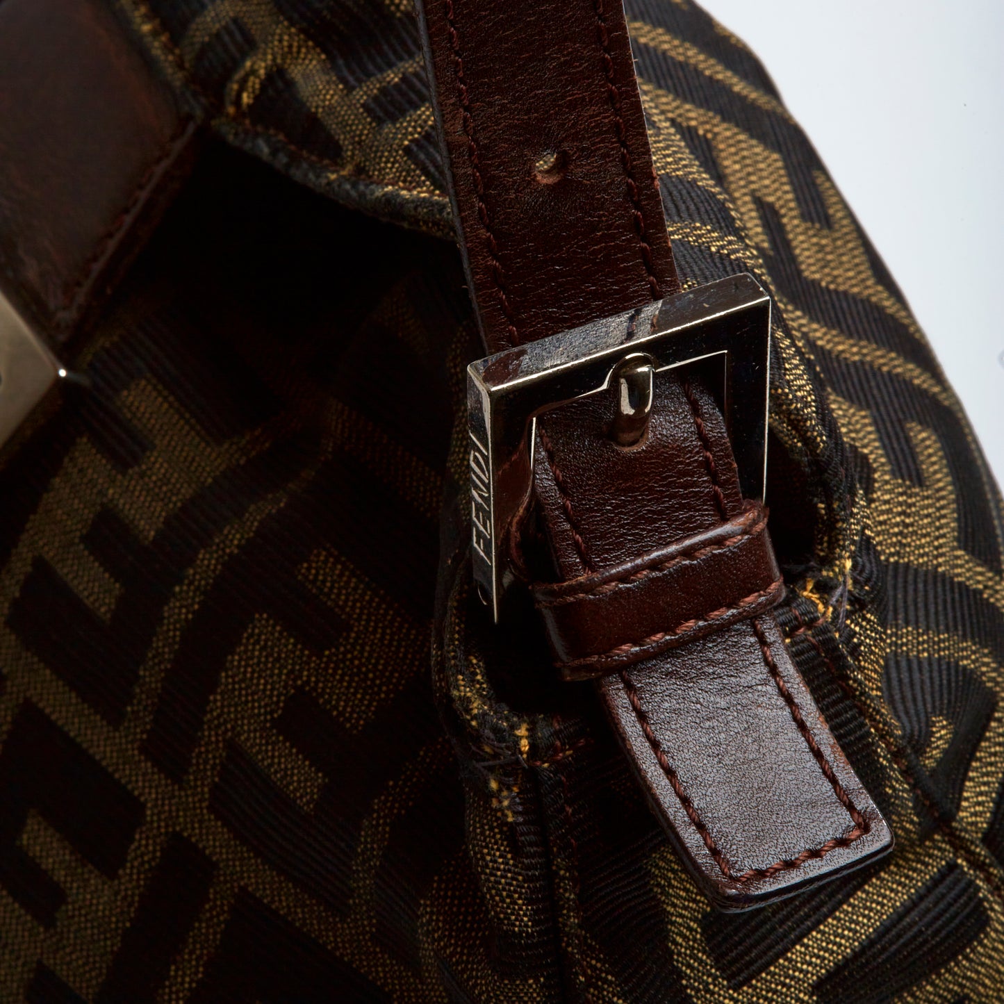 Vintage Fendi Classic Zucca Flap Baguette