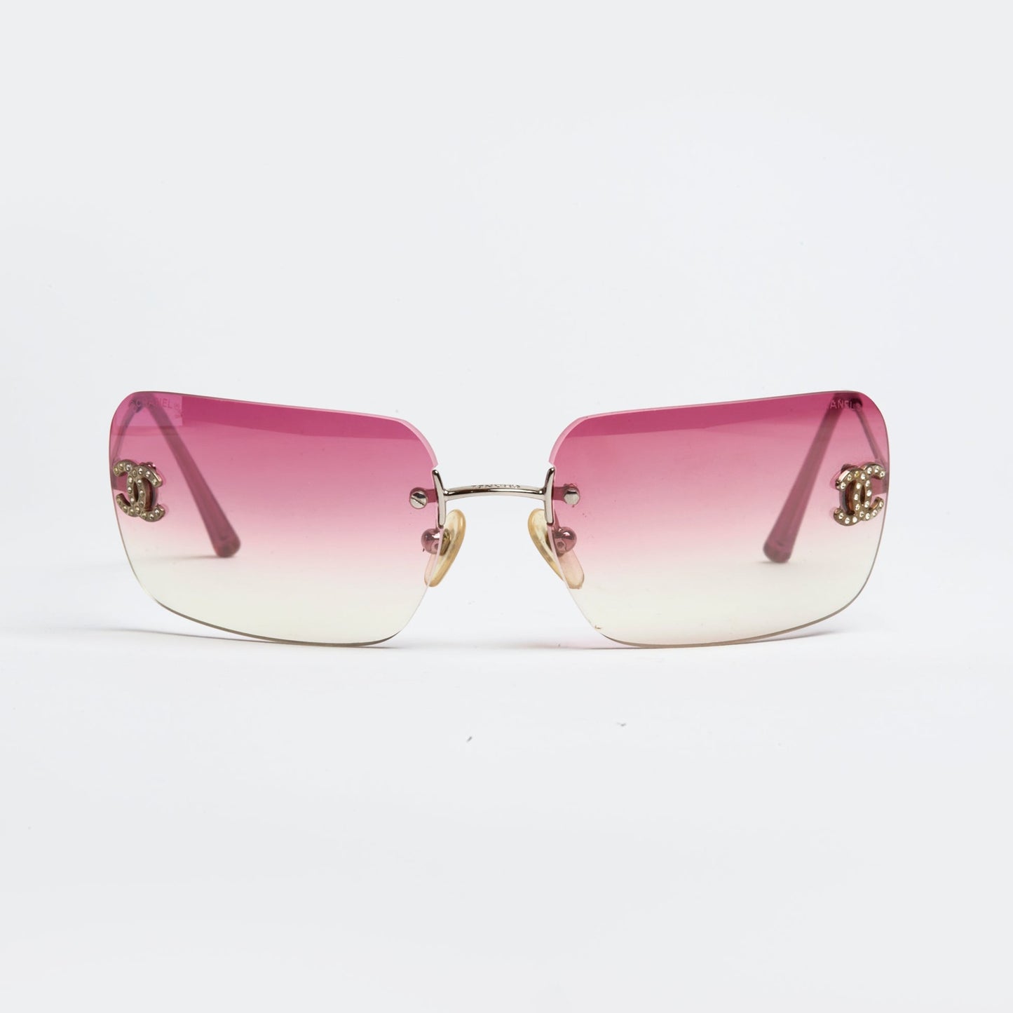 Vintage Chanel Pink Diamanté Sunglasses