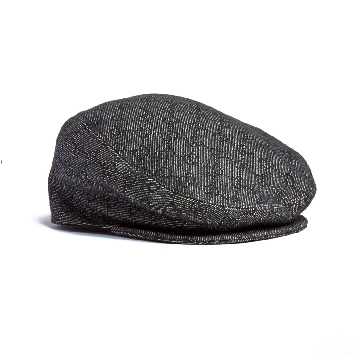 Vintage Gucci Black Monogram Flat Cap GIMME GLITTER