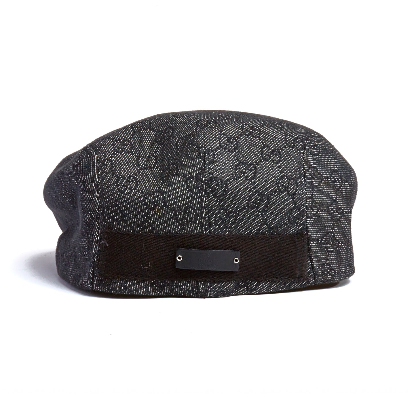 Vintage Gucci Black Monogram Flat Cap