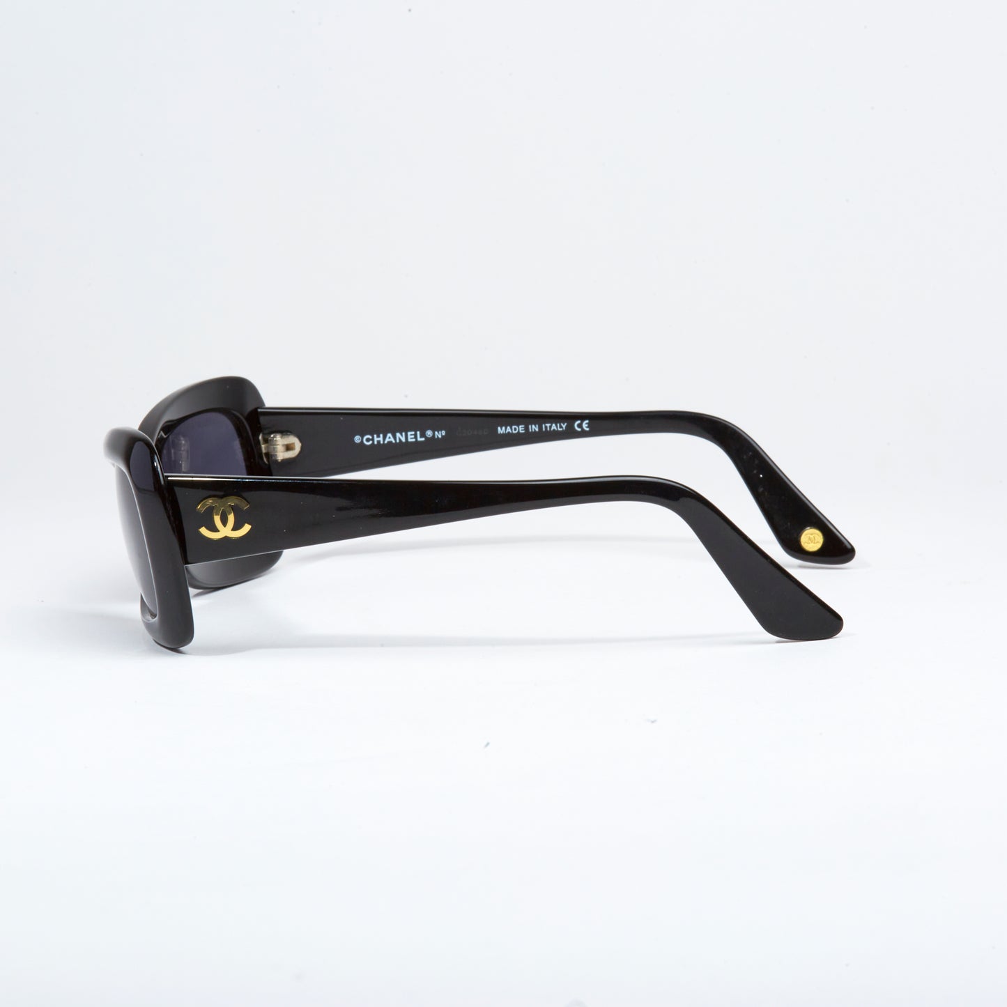 Vintage Chanel Classic Black Golden CC Sunglasses