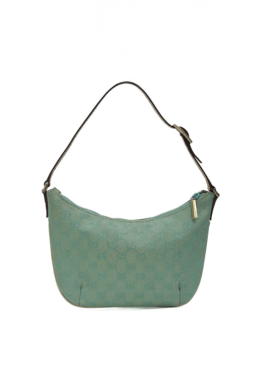Vintage Turquoise & Gold Half Moon Pochette