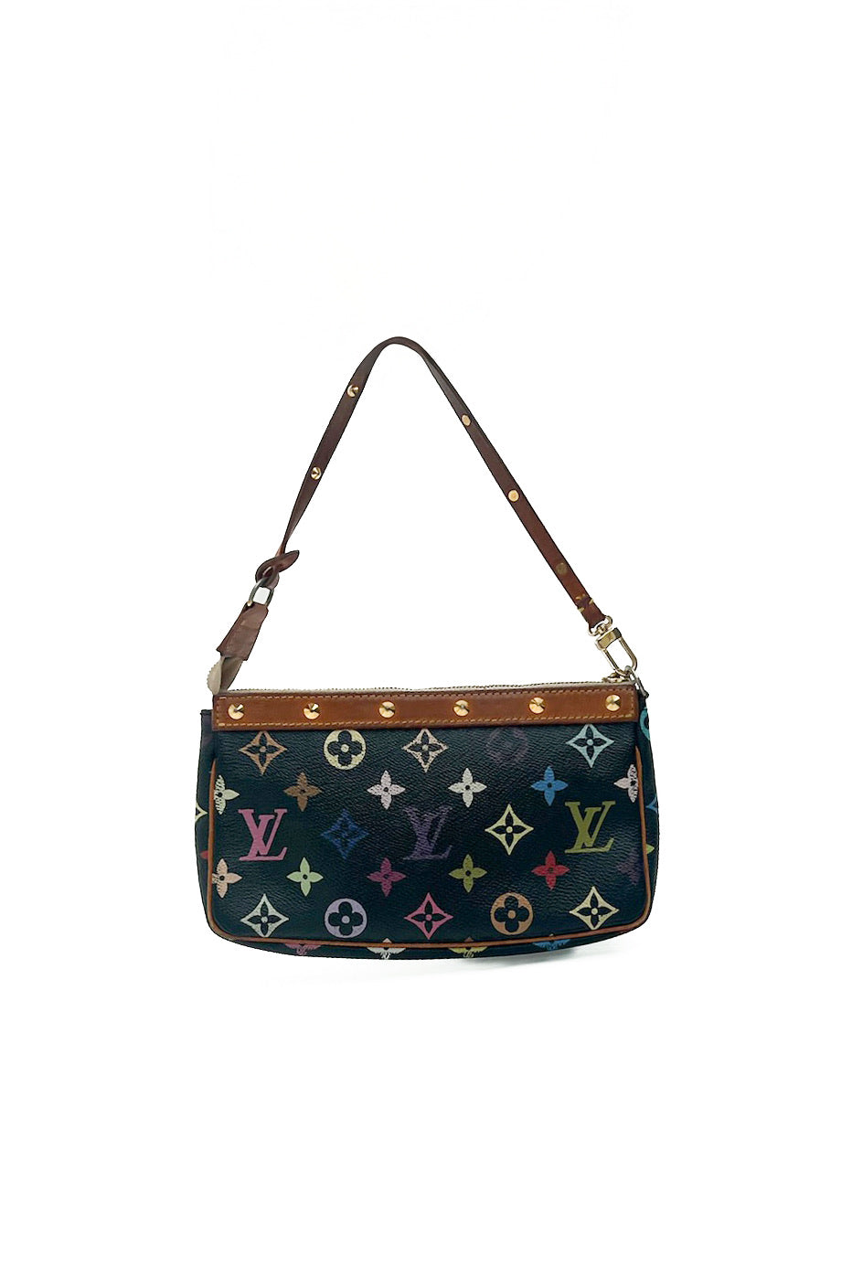 Vintage Louis Vuitton x Takashi Murakami Black Multicolour Pochette