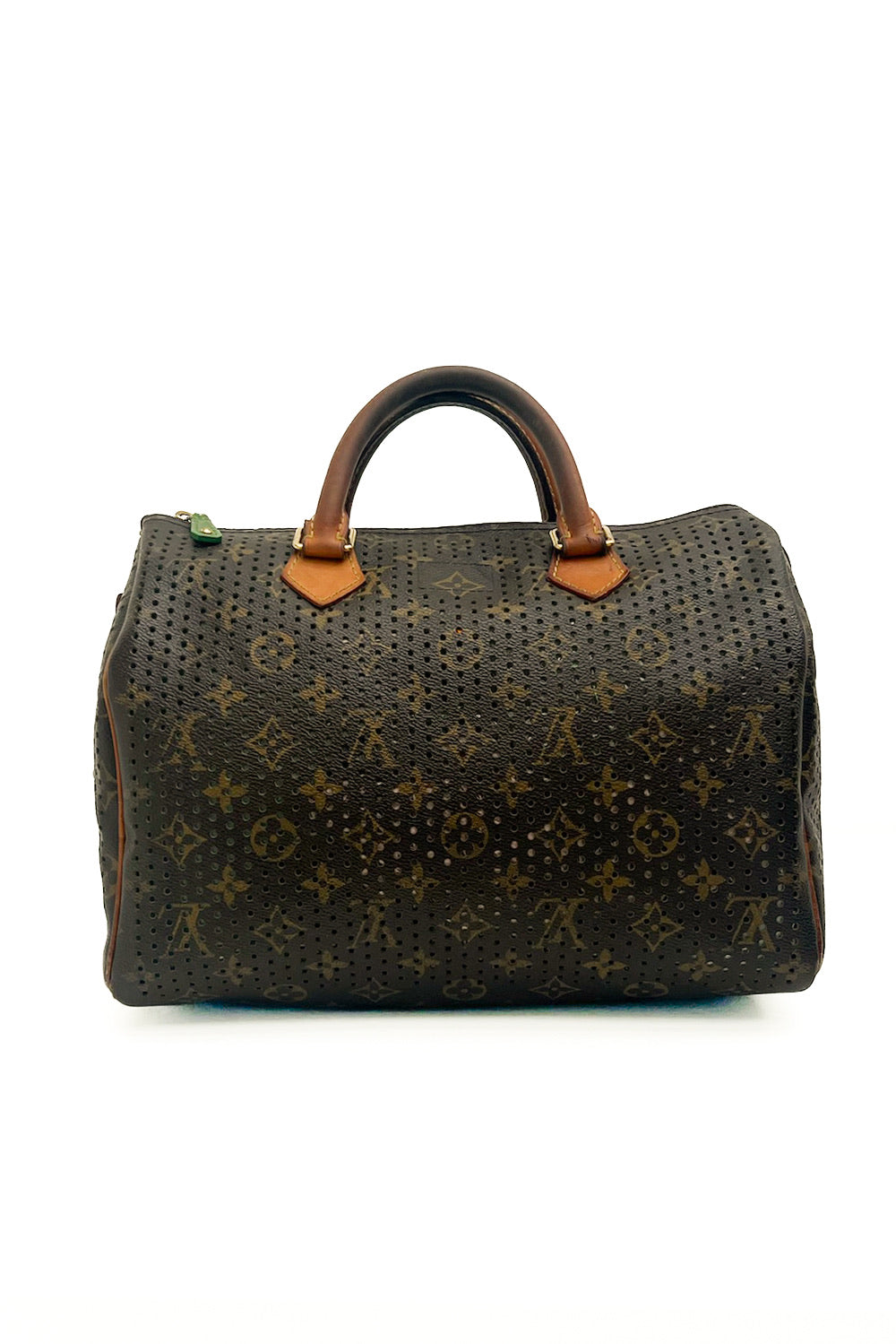 Vintage Perforated Canvas Monogram Speedy 30