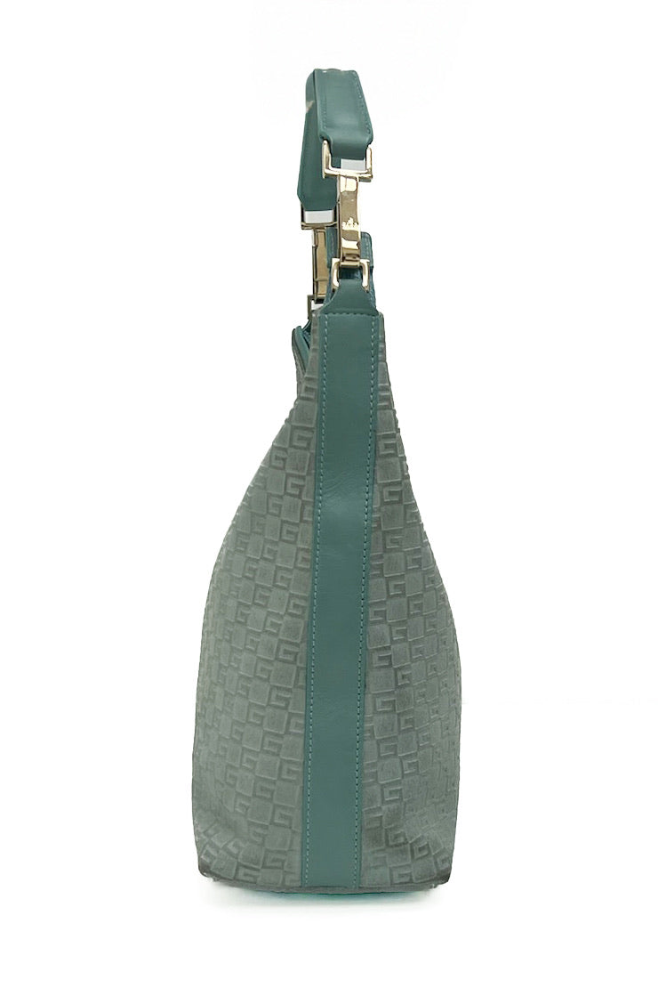 Vintage Azur Suede Shoulder Bag