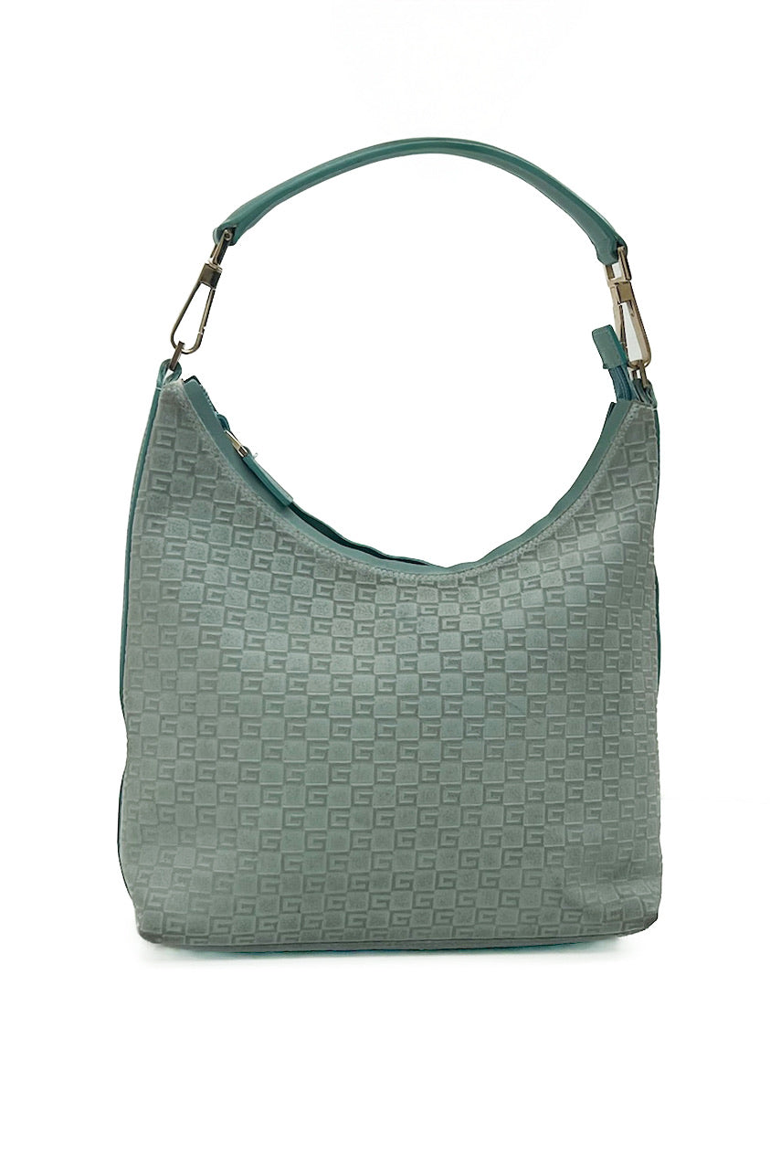 Vintage Azur Suede Shoulder Bag