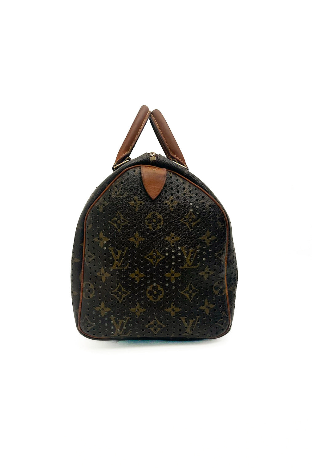 Vintage Perforated Canvas Monogram Speedy 30