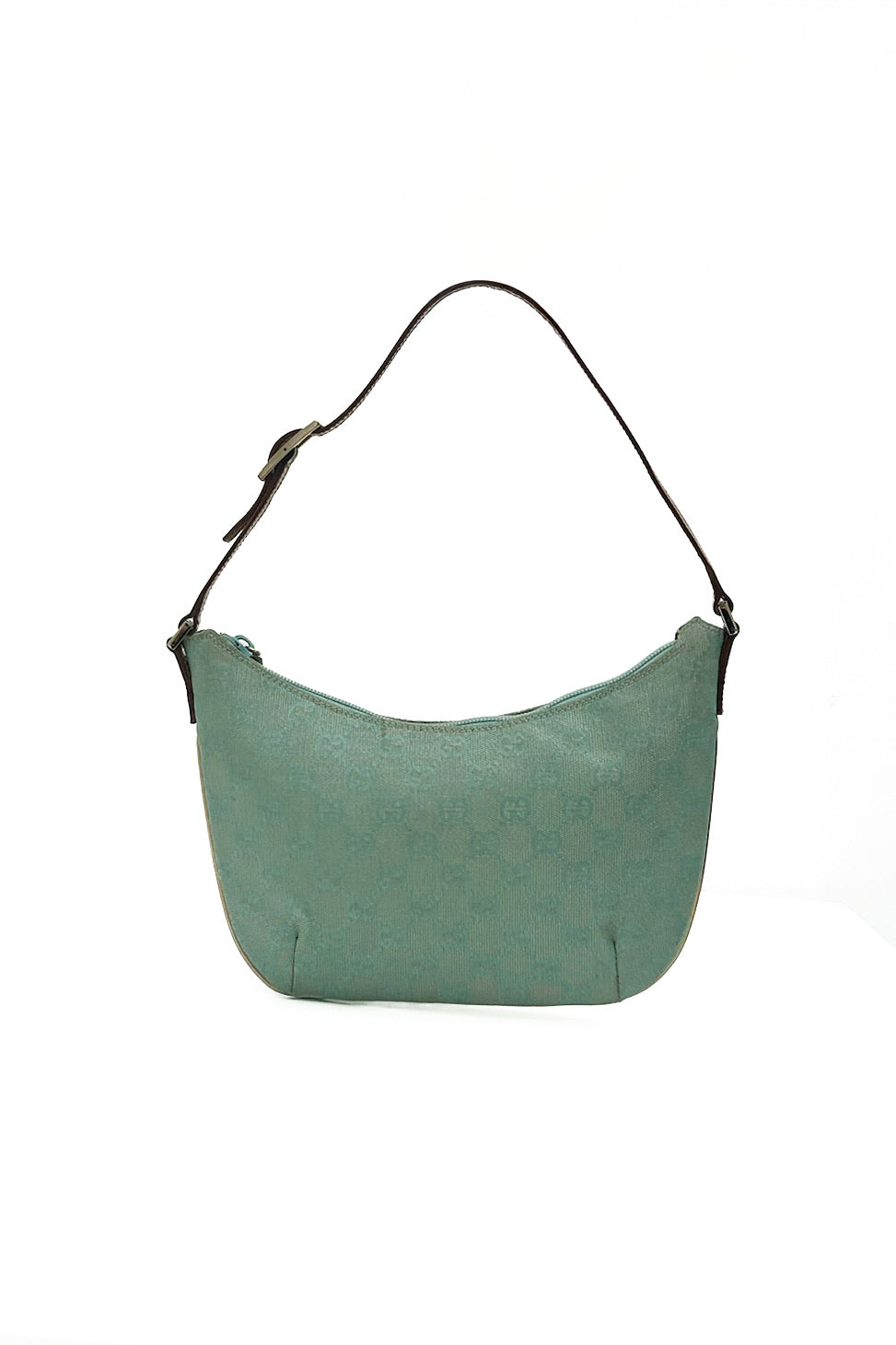 Vintage Turquoise & Gold Half Moon Pochette