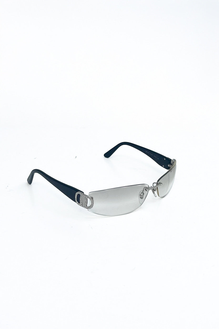 Vintage Transparent Strass Sunglasses