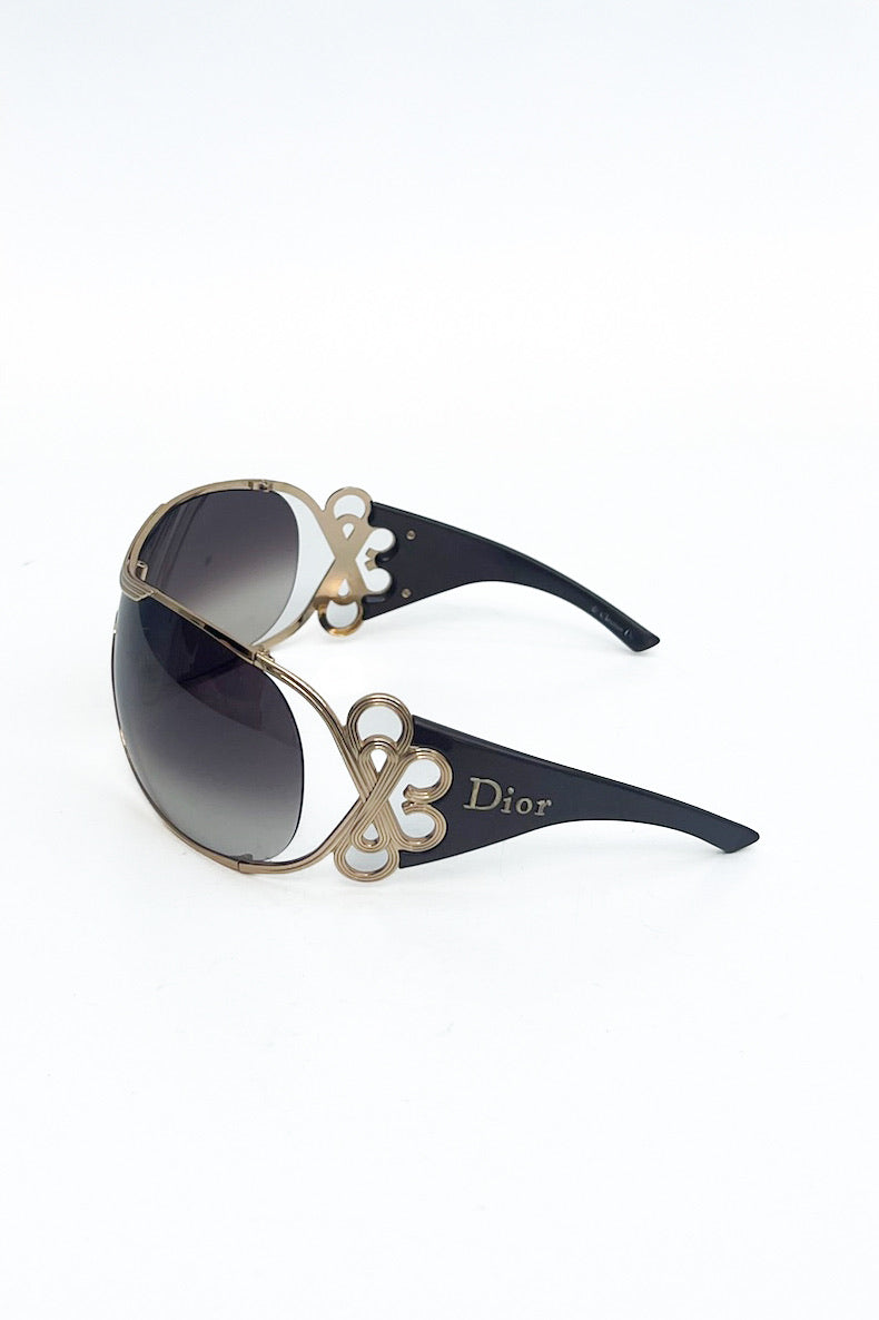 Vintage Chocolate & Golden Ornament Sunglasses