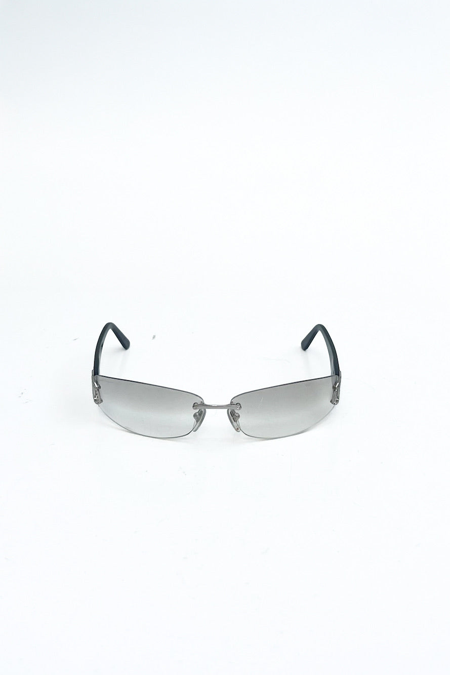 Vintage Transparent Strass Sunglasses