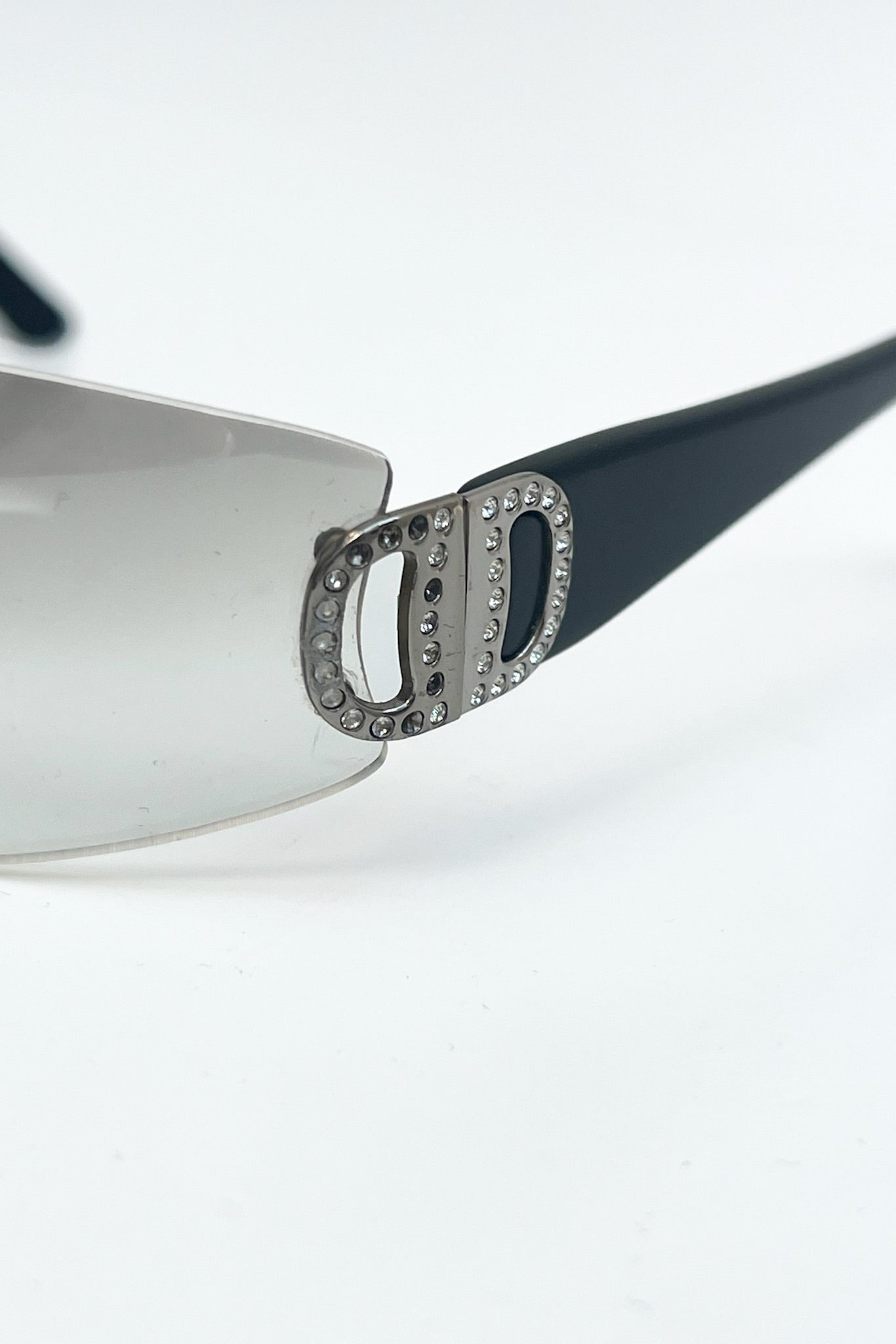 Vintage Transparent Strass Sunglasses
