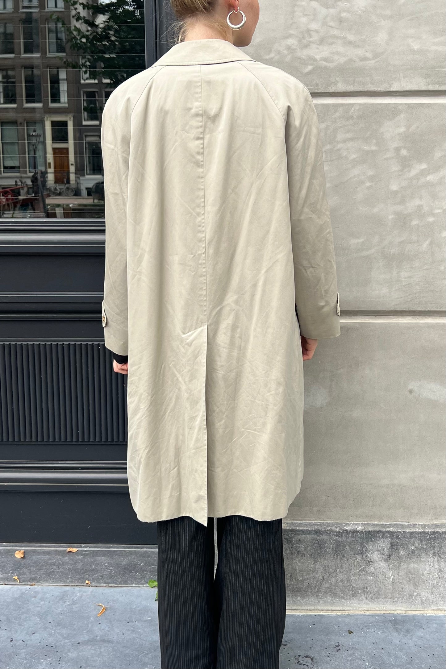 Vintage Straight Beige Trench Coat + Woolen Inseem