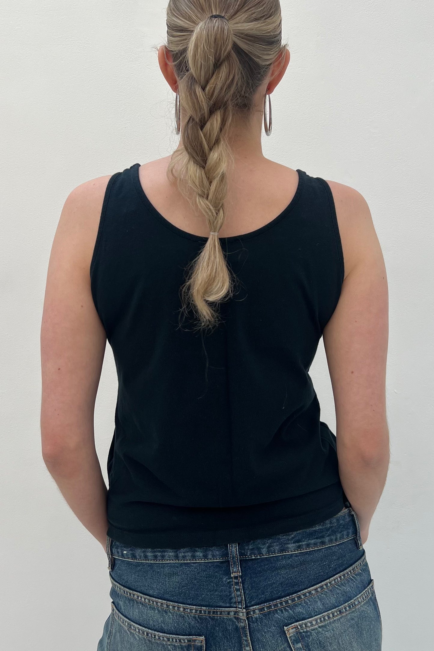 Vintage Black Pearl Spell Out Logo Top