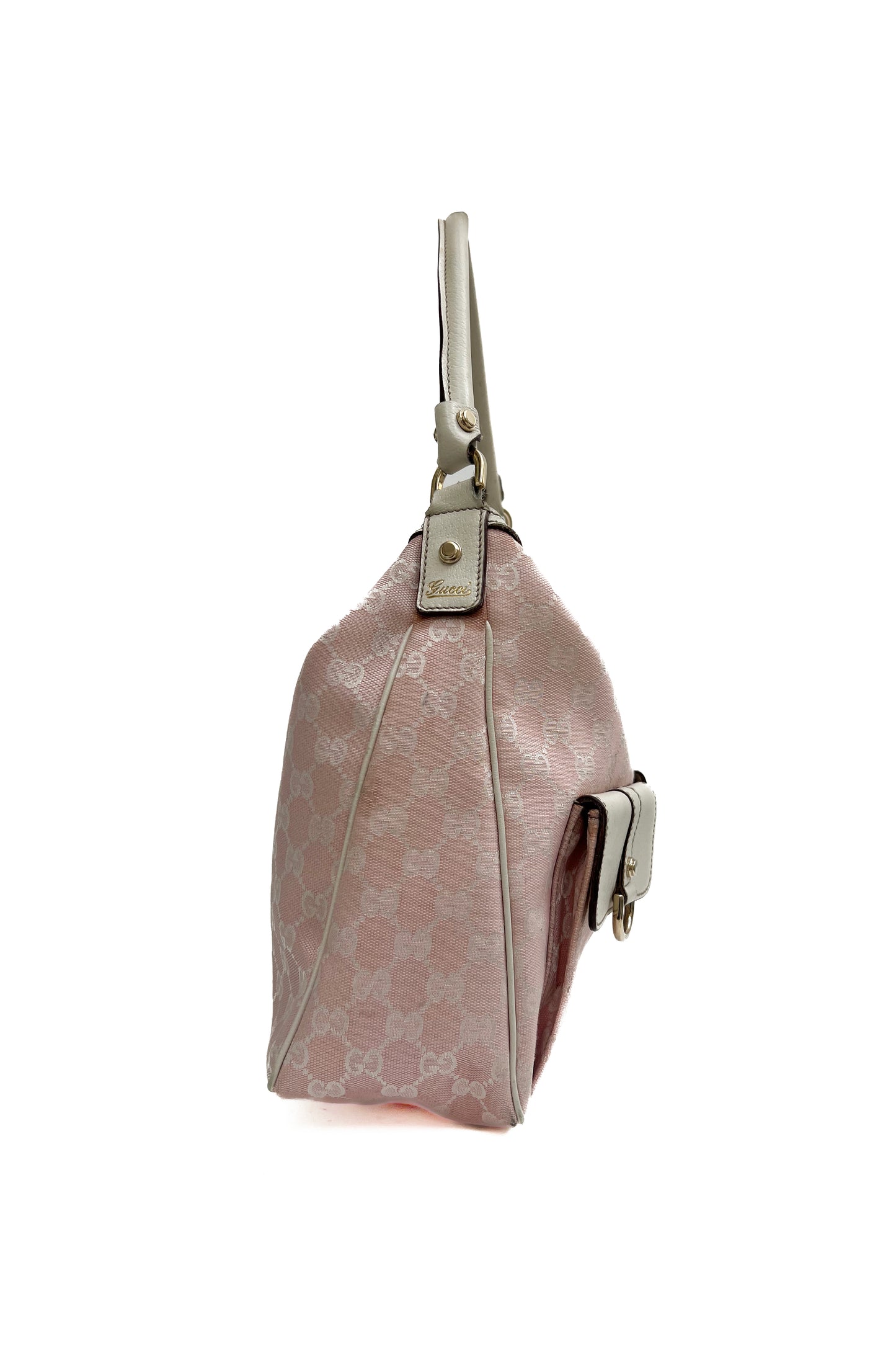 Vintage Pink Monogram Abbey D-Ring Shoulder Bag