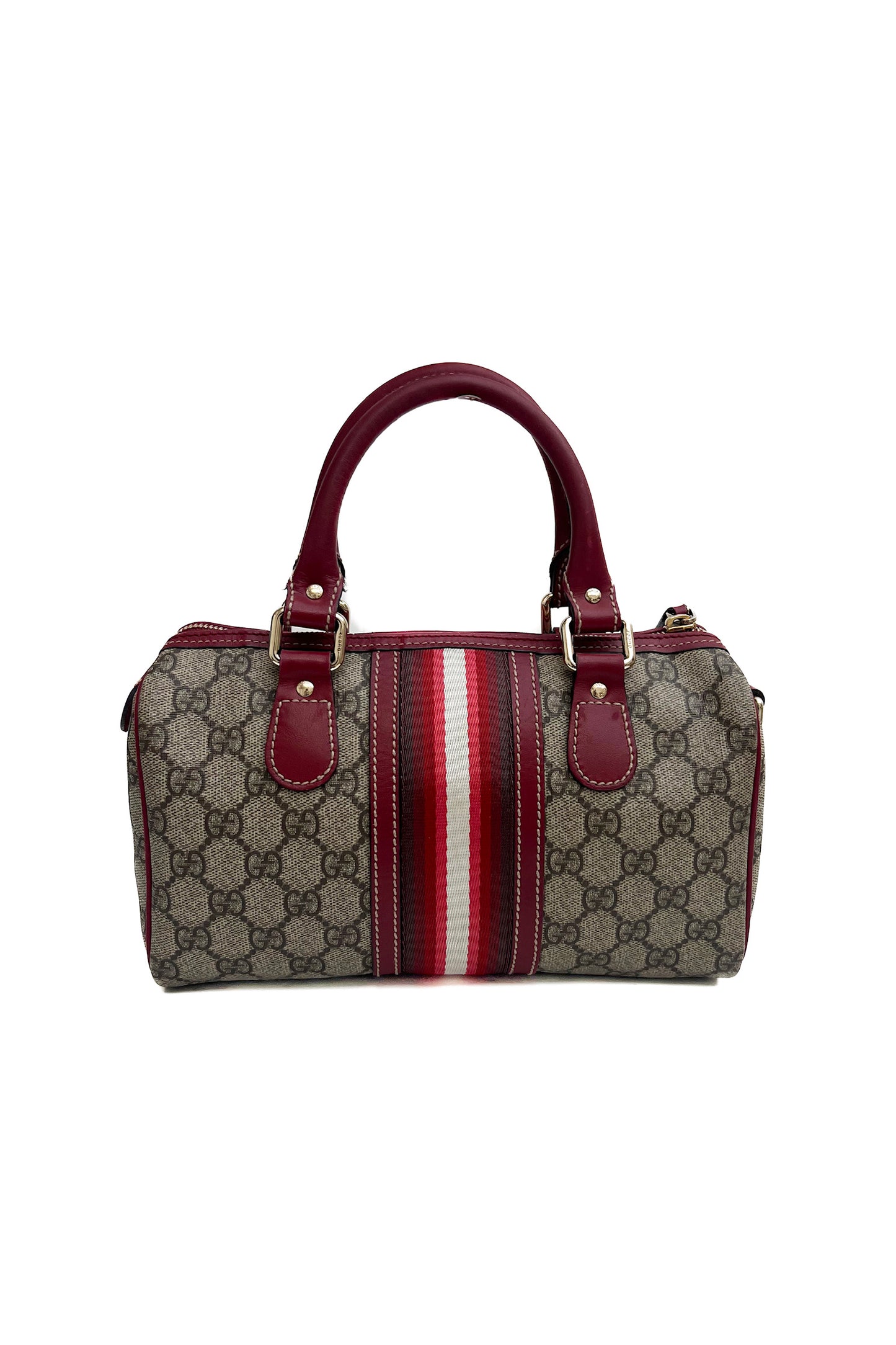 Vintage Monogram & red Mini Boston Bag