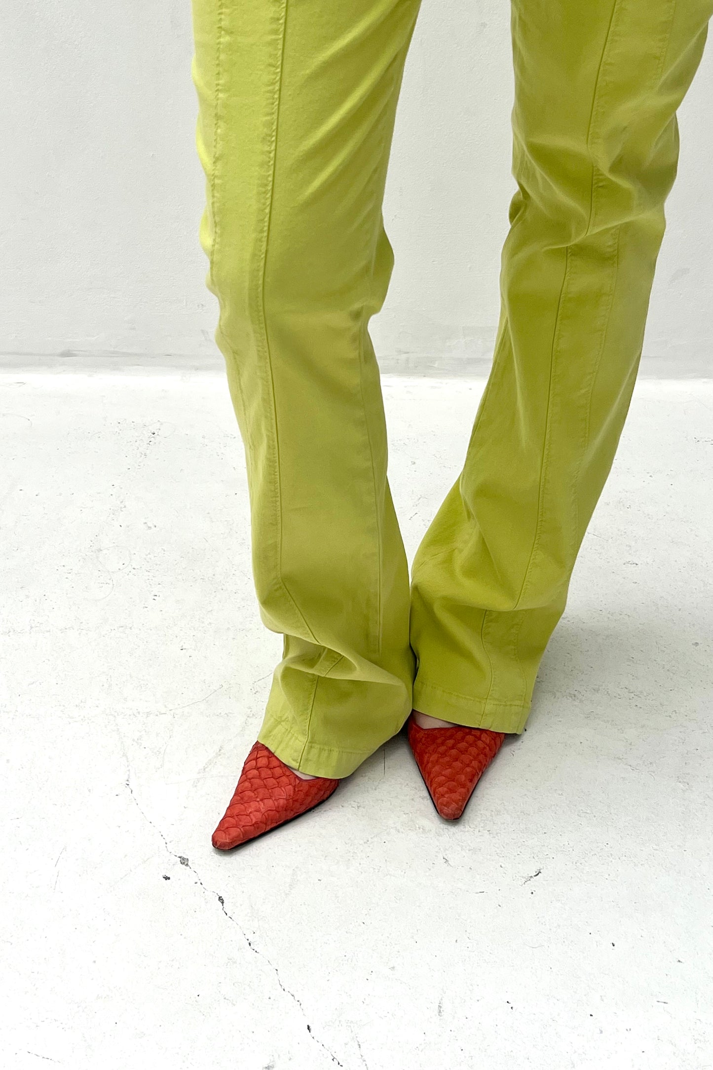 Vintage Orange Snake Mules
