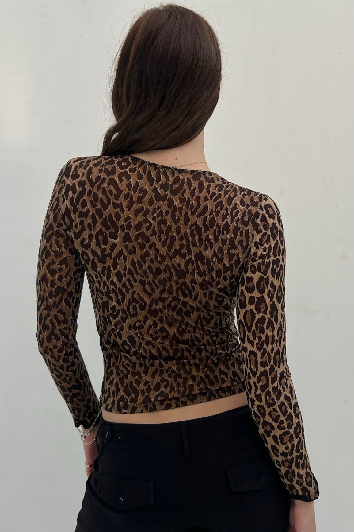 Vintage Classic Leopard See-Through Longsleeve