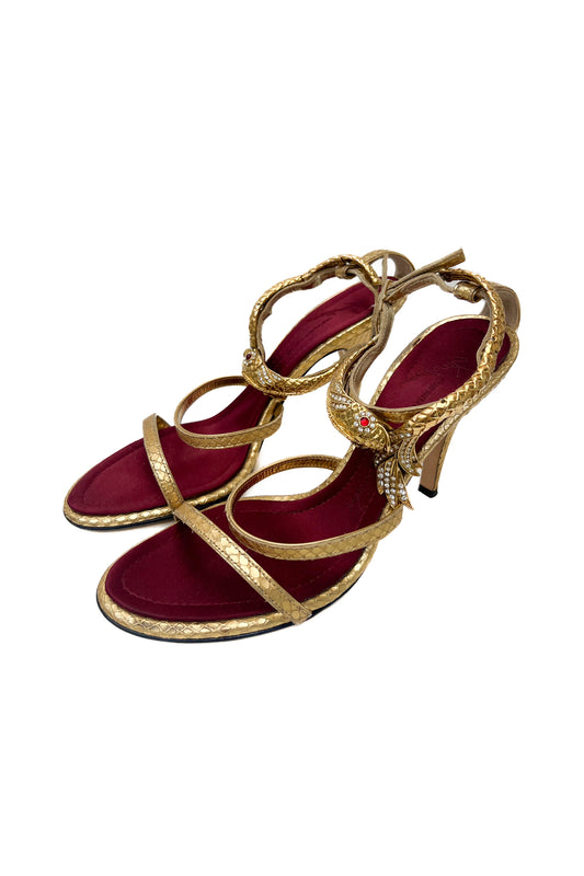 Vintage golden Fish Heels 39