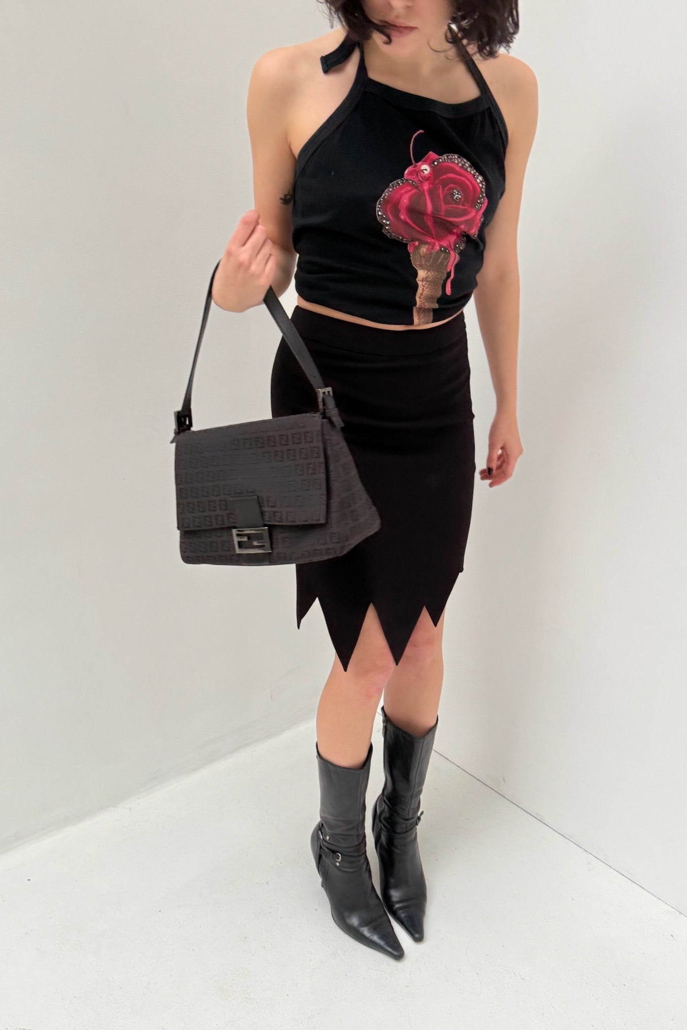 Vintage Black Pointy Skirt