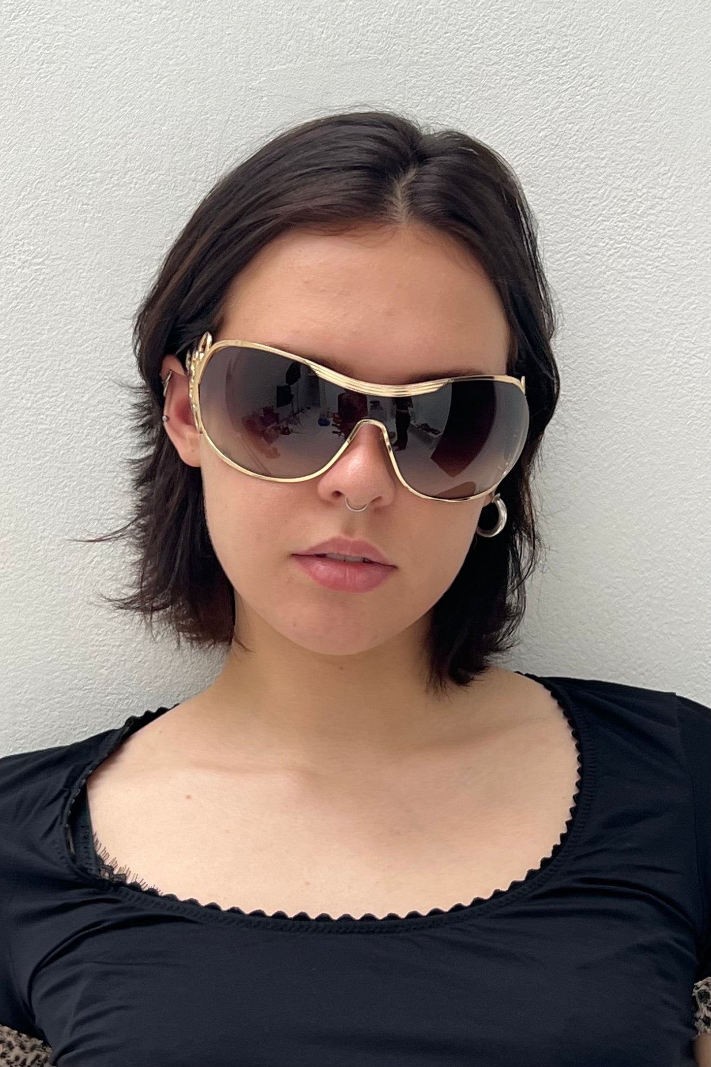 Vintage Chocolate & Golden Ornament Sunglasses