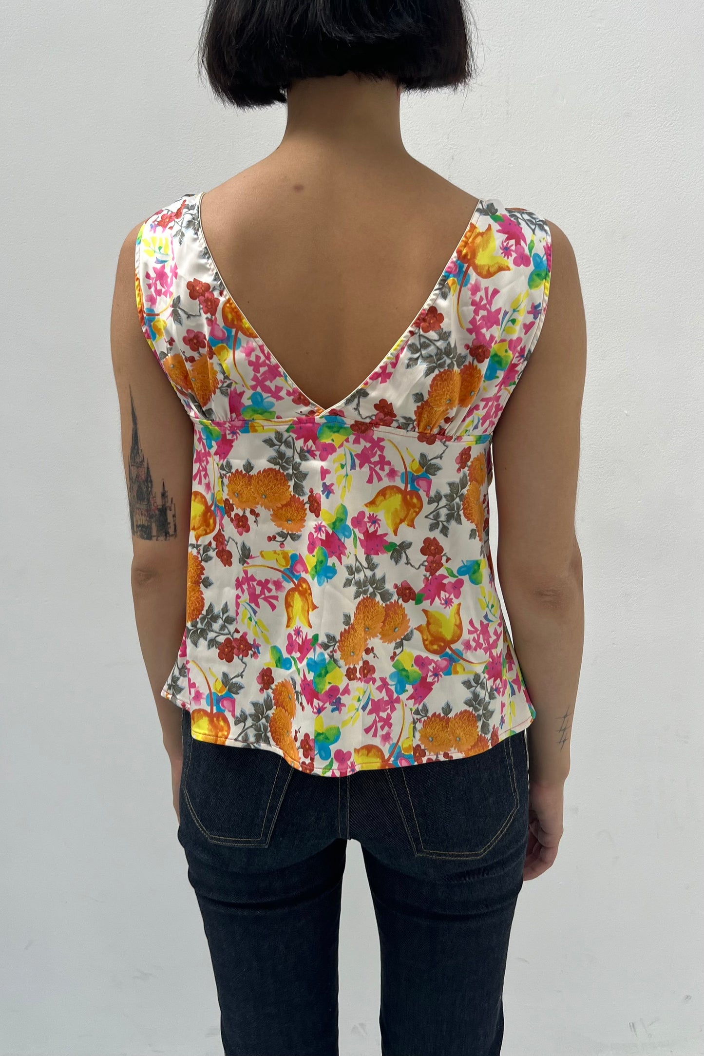 Vintage Silk Floral Top