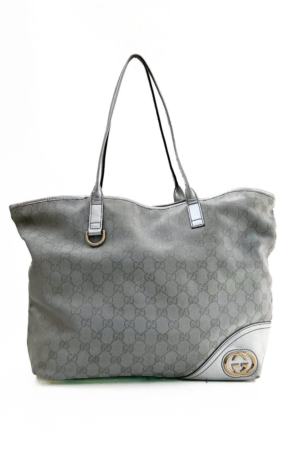 Vintage Silver Golden Logo Shopper