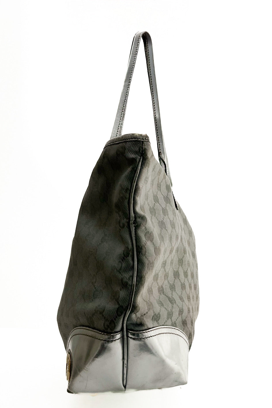 Vintage Silver Golden Logo Shopper