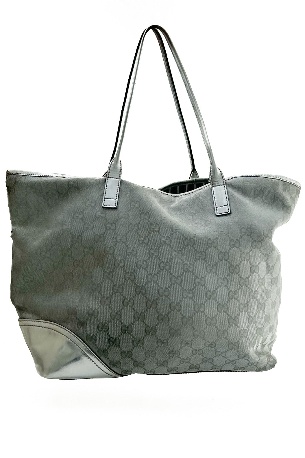 Vintage Silver Golden Logo Shopper