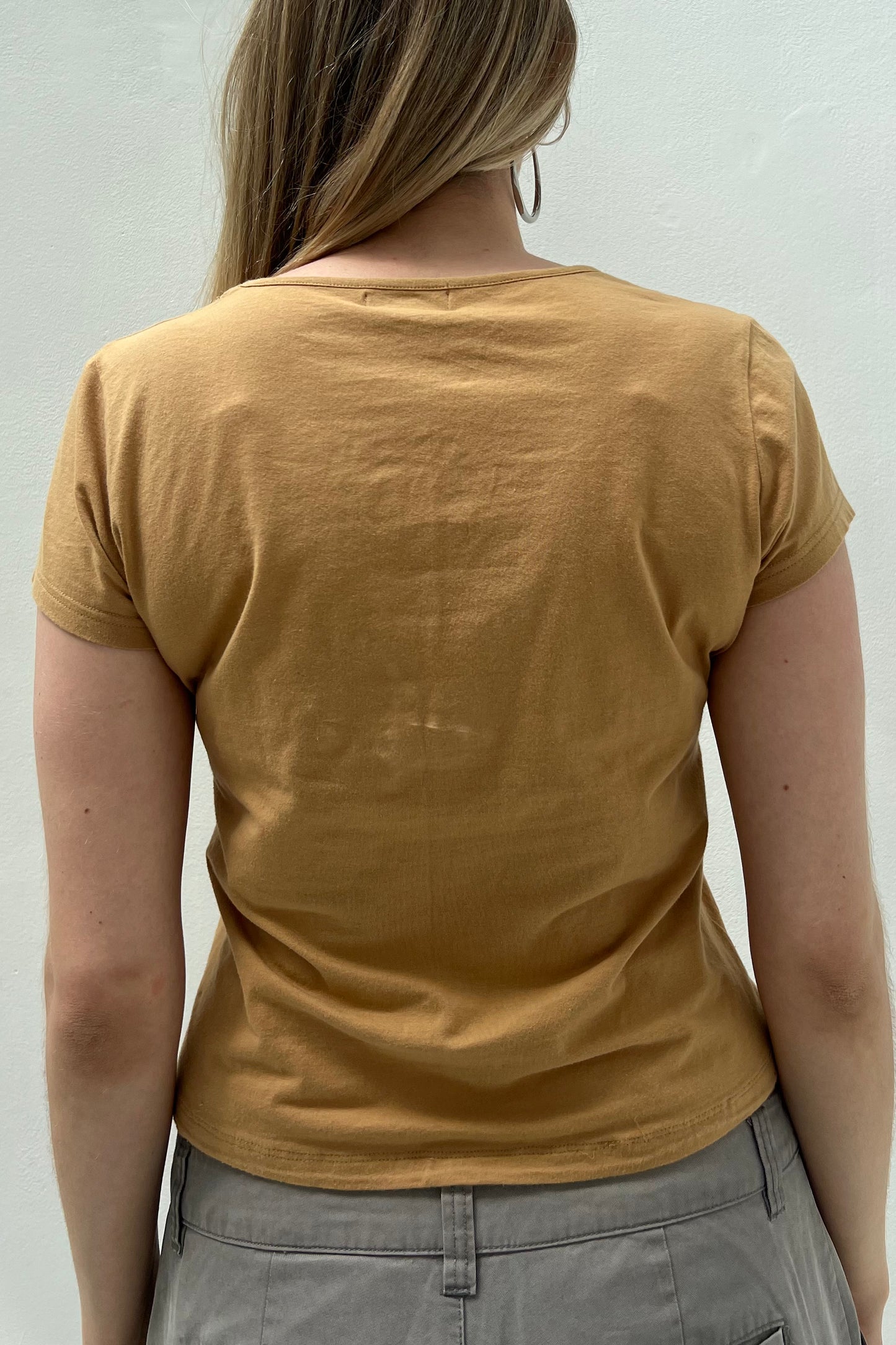Vintage Mustard Studded Top