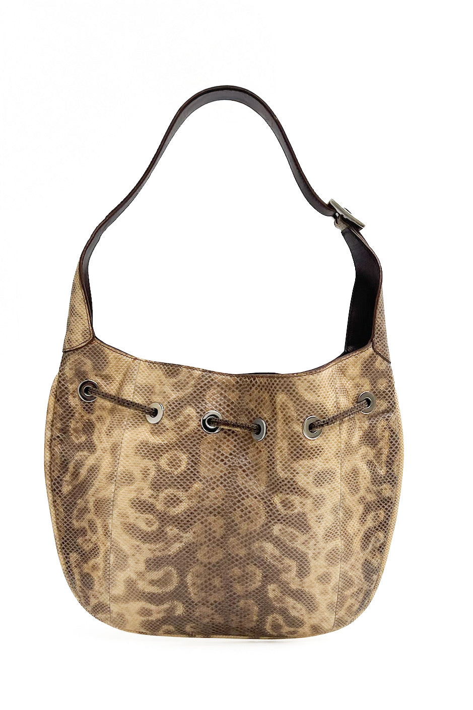 Vintage Snake Leather Simple Hobo Bag
