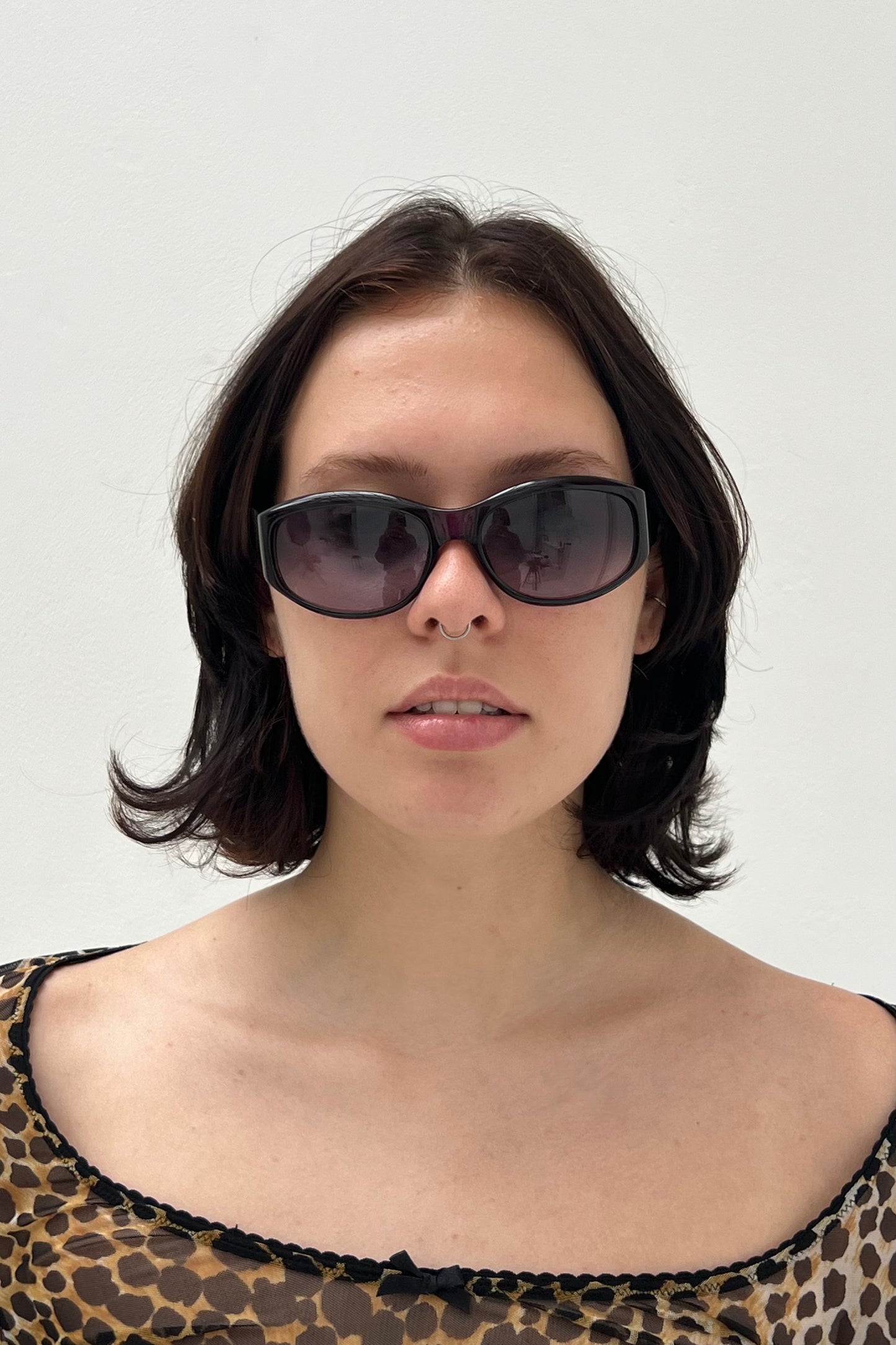 Vintage Purple Golden Spell-Out Logo Sunglasses