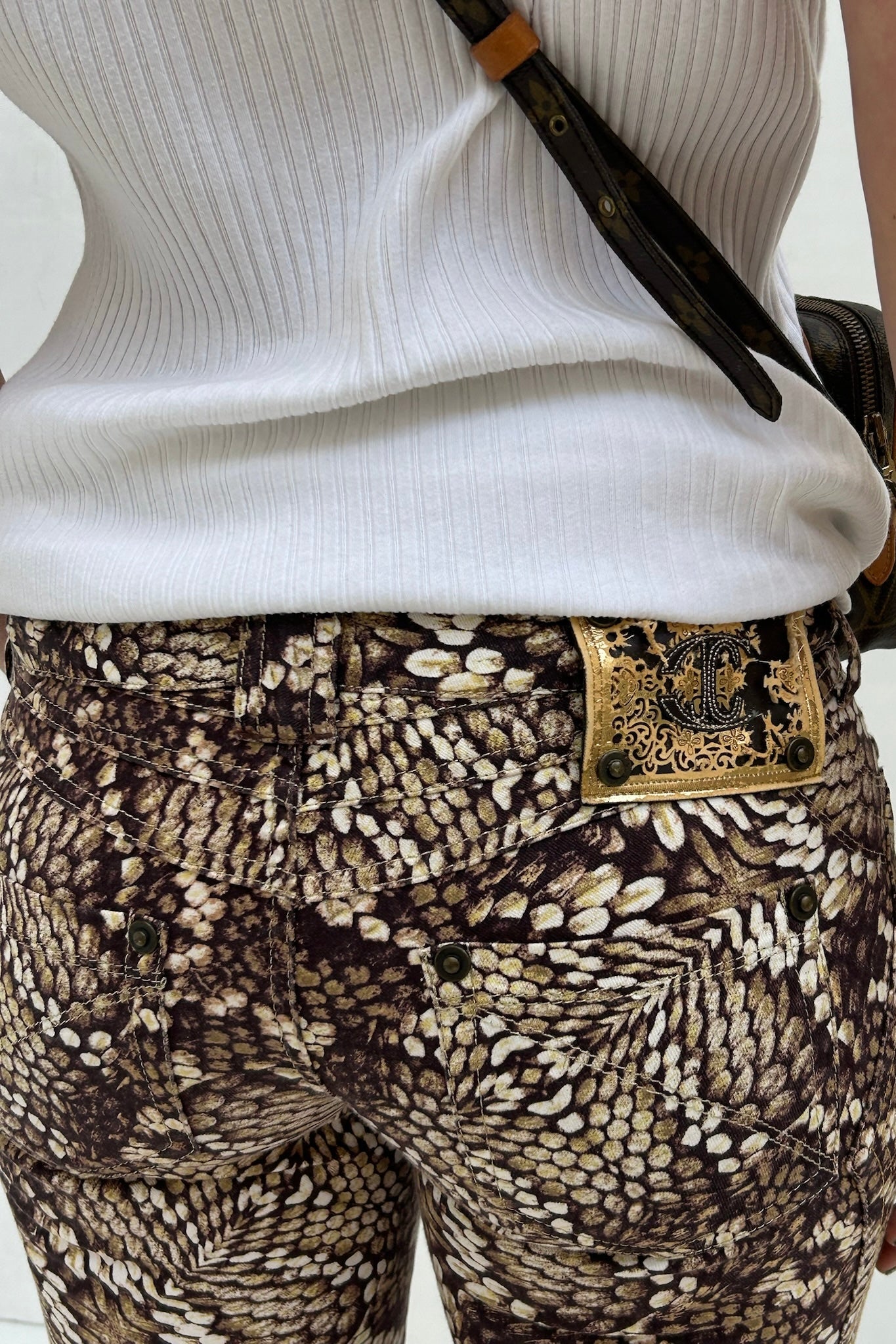 Vintage Snake Capri Pants