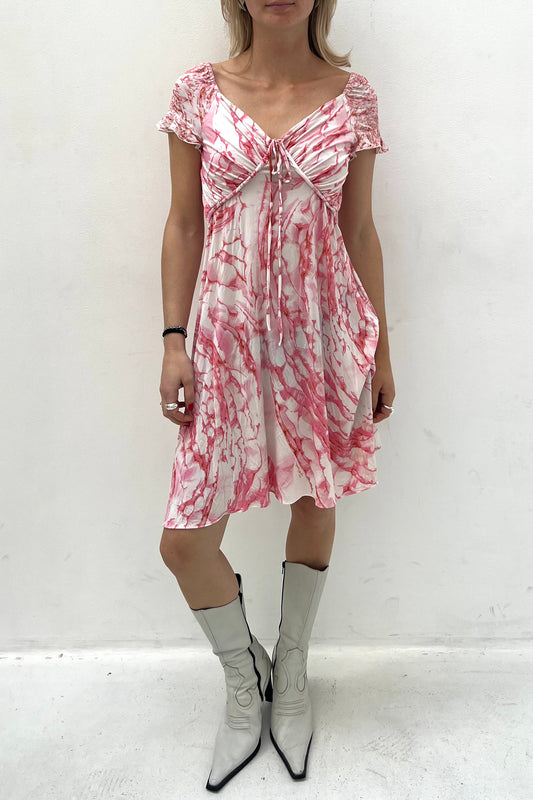 Vintage Pink Cute Flowy Dress