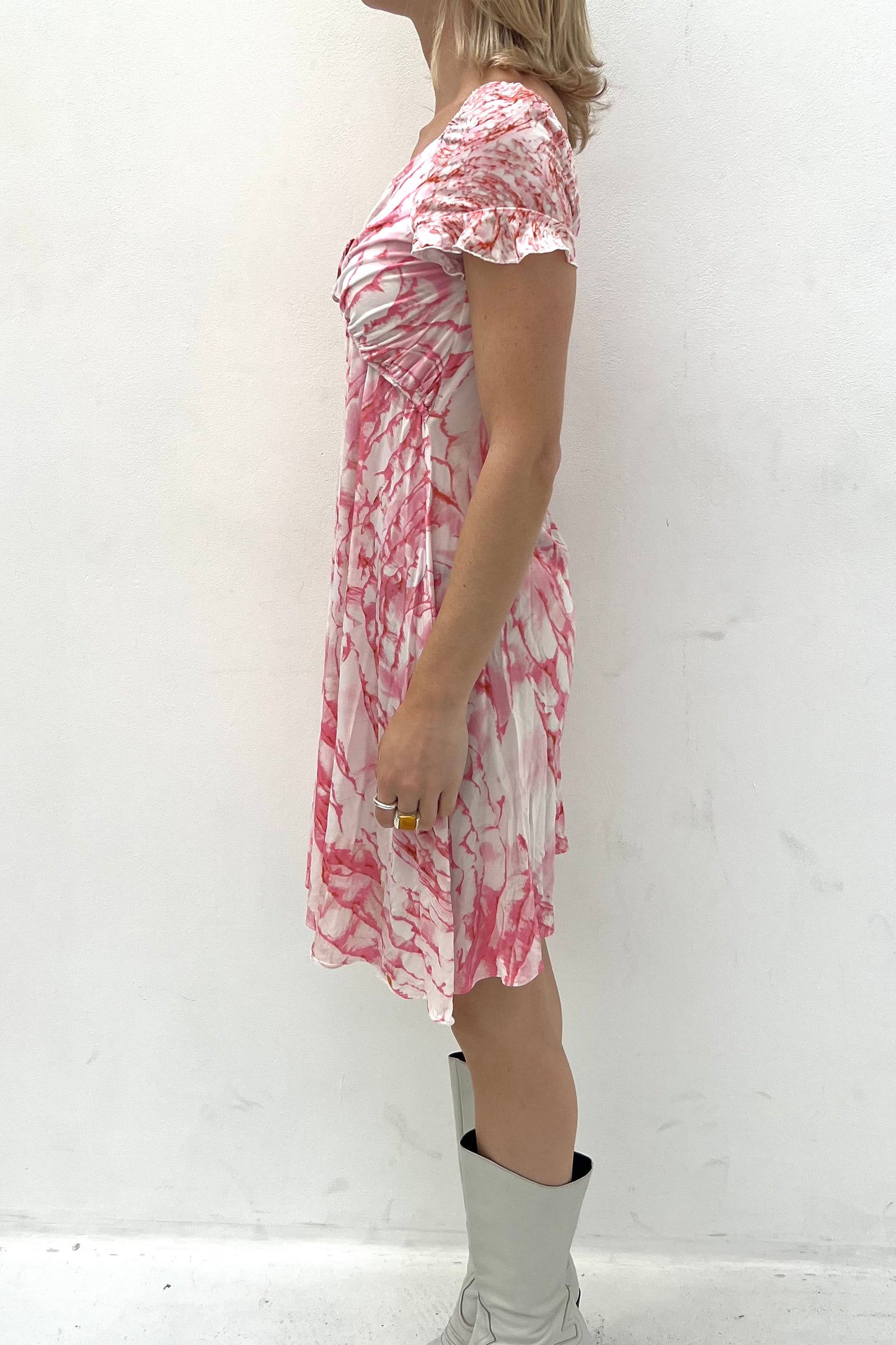 Vintage Pink Cute Flowy Dress