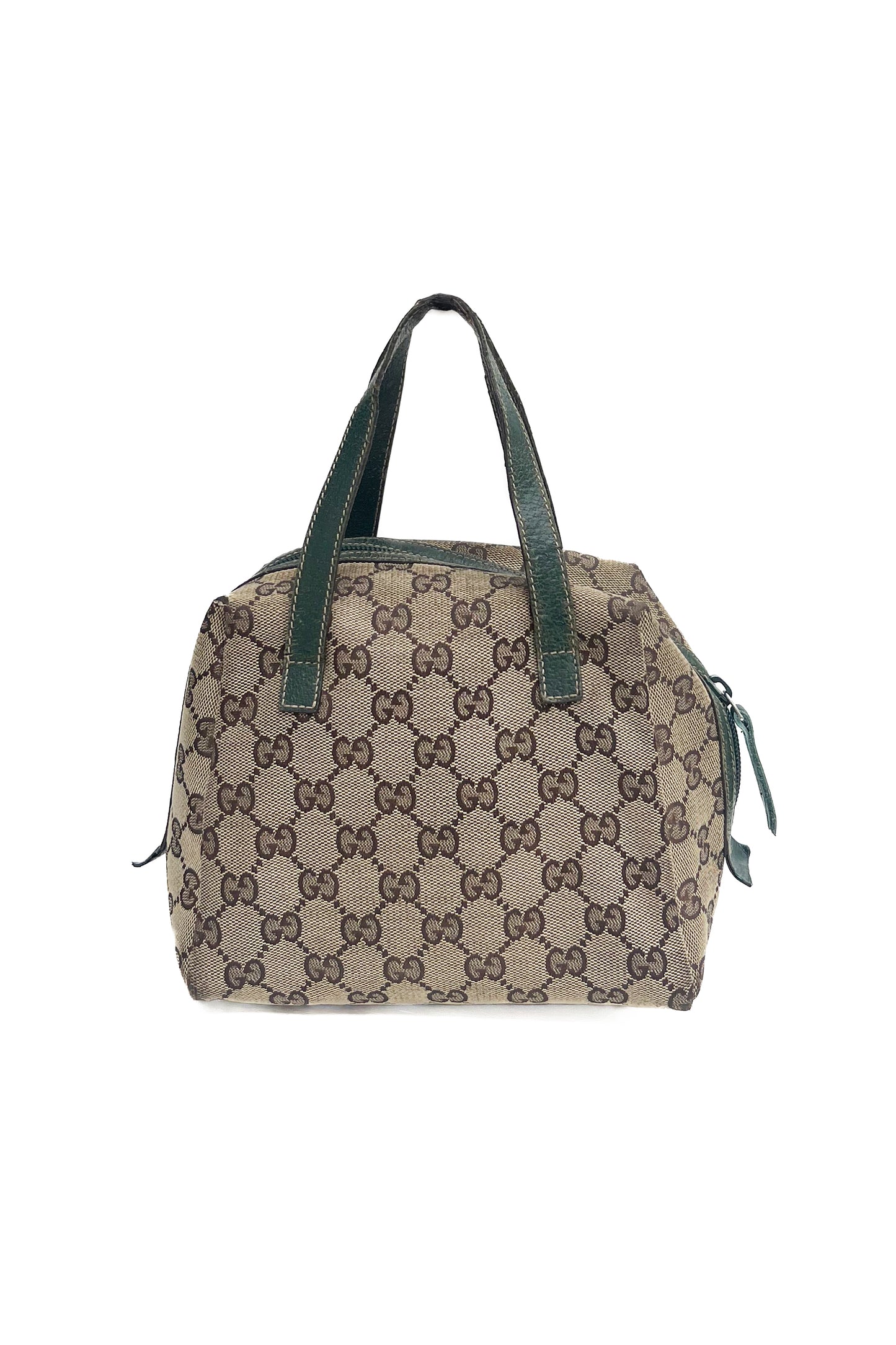 Vintage Monogram & Green Leather Tofu Bag