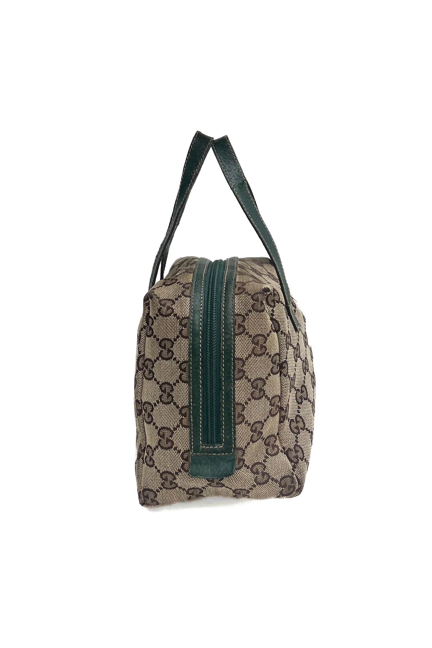 Vintage Monogram & Green Leather Tofu Bag