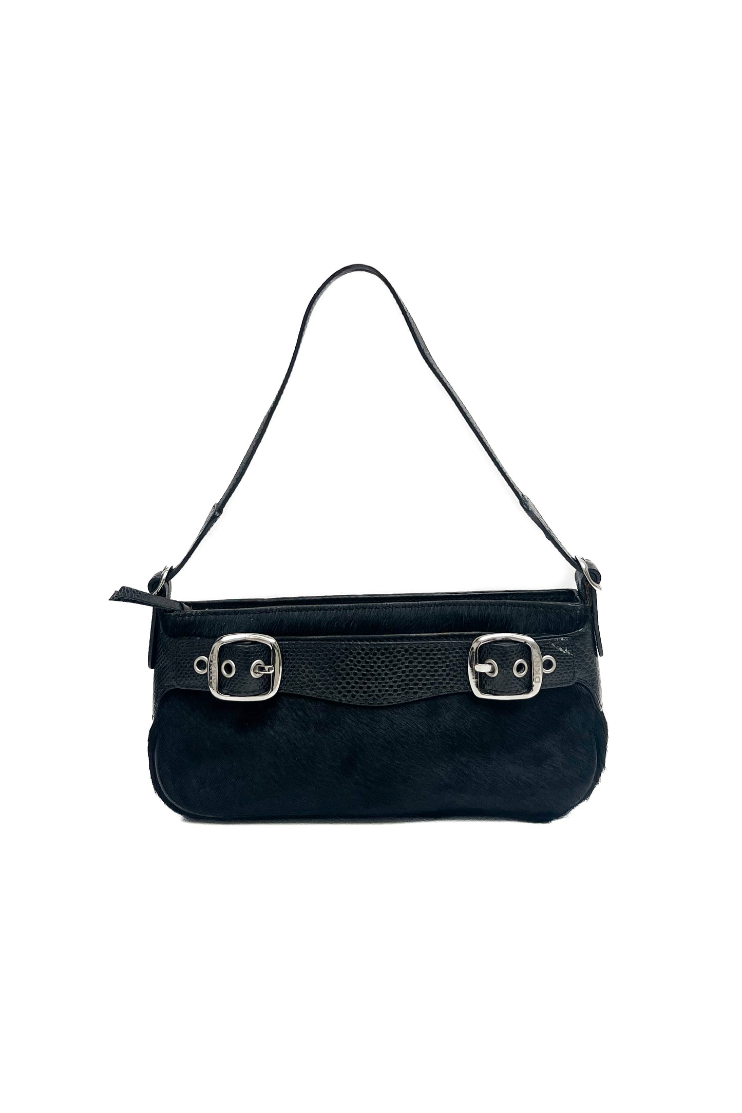 Black Ponyhair Shoulder Bag