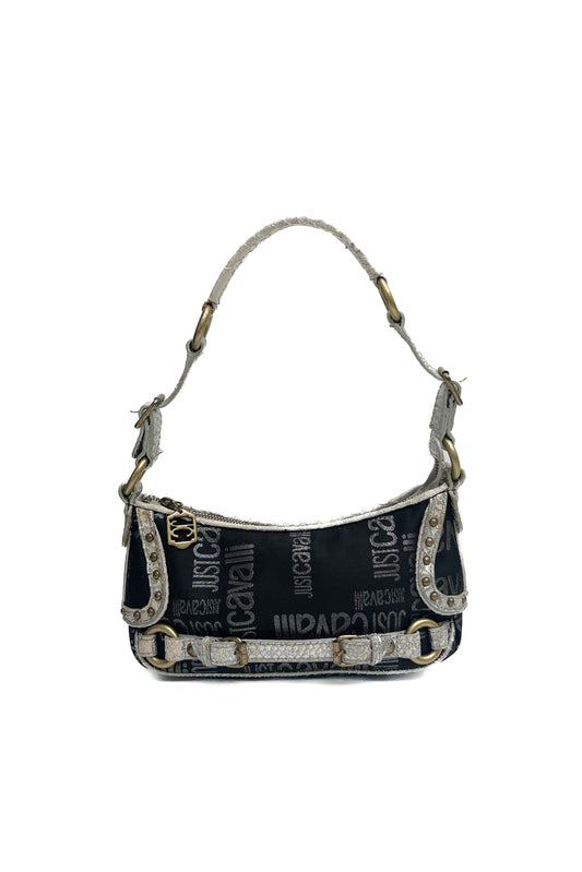 Vintage Navy & Silver Snake Shoulder Bag