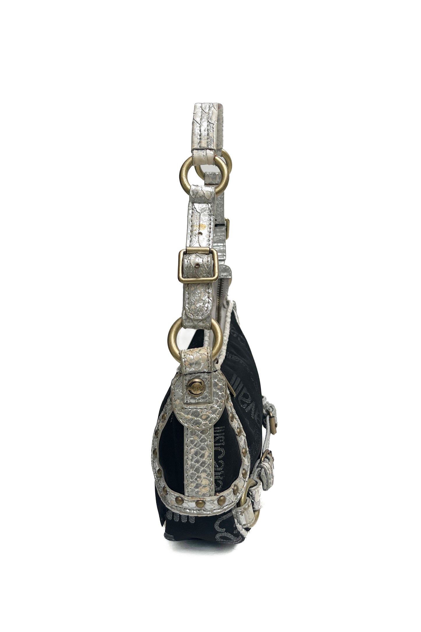 Vintage Navy & Silver Snake Shoulder Bag