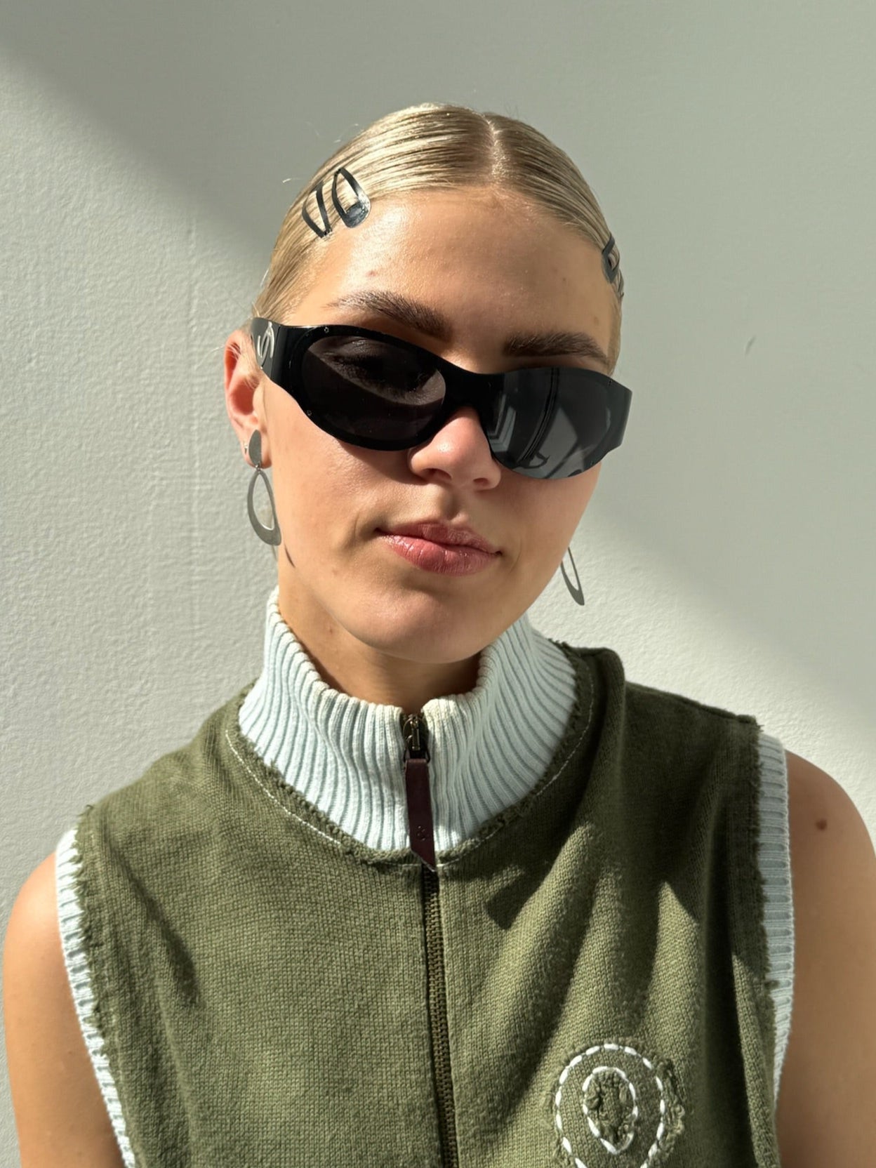 Vintage Black Silver CC Speedy Sunglasses